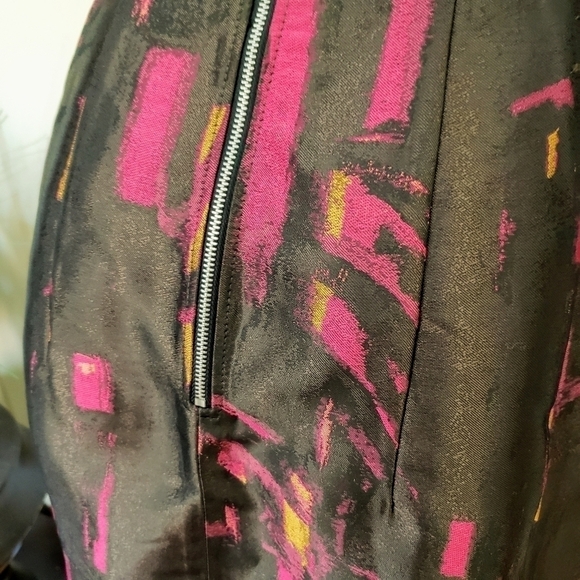 Eight Sixty iridescent abstract print party dress pink black Size Medium - Picture 7 of 10